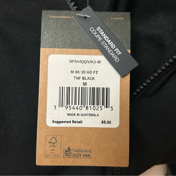 The North Face Men’s Half Dome Full Zip Hoodie Jacket TNF Black Sz S M XL - Picture 6 of 10